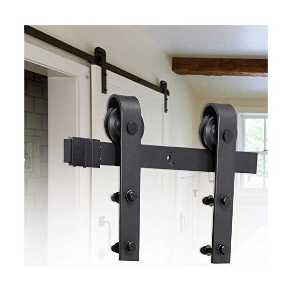 Set Di Montaggio Per Porte Scorrevoli Wolketon 6.6Ft/200Cm Sistema Per Porte Scorrevoli Set Di Montaggio Per Porte Scorrevoli Con Binario Incluso-image
