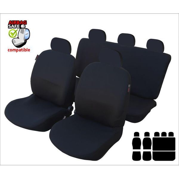 SB623 - Set Di Coprisedili, Per Veicoli Con O Senza Airbag Laterale, Nero-image