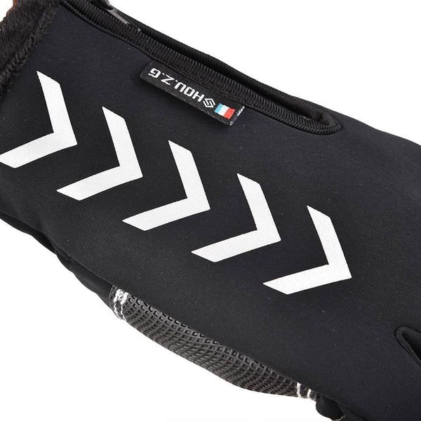 Guanti Invernali Caldi Con Cerniera, Guanti Invernali Impermeabili Antivento Antiscivolo Guanti Da Ciclismo Per Uomini Donne, Nero E Bianco, M-image