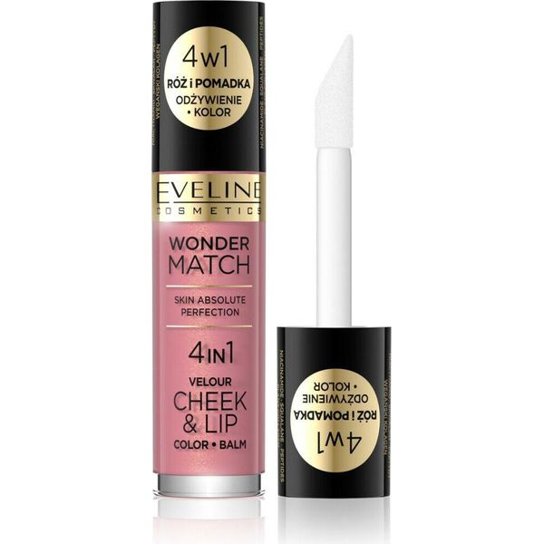 Eveline Wonder Match Cheek Lip 4In1 Blush Liquid Lipstick No.3 Vegan 4.5Ml-image