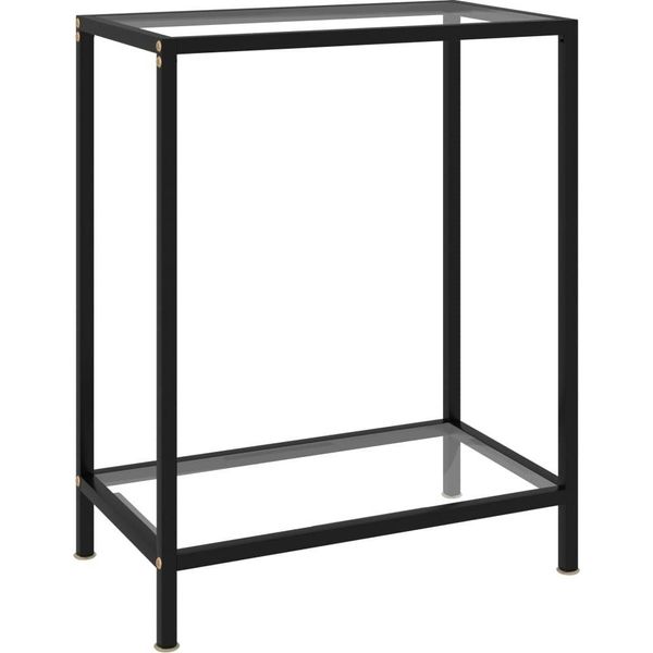The Living Store Konsolentic Trasparente 60X35X75 Cm Cuore In Vetro-image
