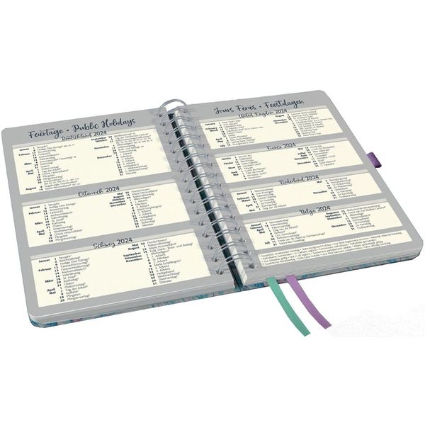Sigel Libro Calendario Jolie "Miracoli Subacquei"" 2024, Calendario Settimanale A5 Con Rilegatura A Spirale, 168 X 215 Mm, 1 Settimana / - 1 Pezzo (J4604)"-image