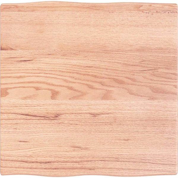 Syfax™ Piano Tavolo Marrone Chiaro 60X60X2 Cm In Rovere Non Trattato-image