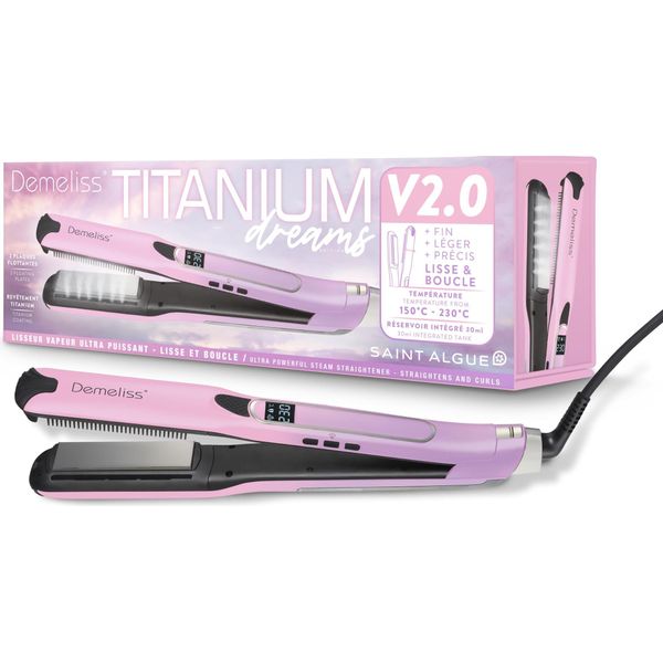 Saint Algue Piastra A Vapore Demeliss Titanium V2.0 Dreams Edition Piastra Per Capelli Generazione 5 Magnifica.-image
