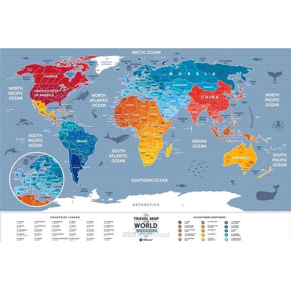 1Dea.Me Mappa Del Mondo Del Weekend - Traccia I Tuoi Viaggi!-image