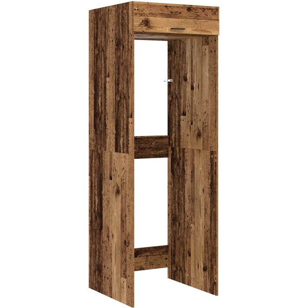 Syfax™ Mobiletto Per Lavatrice Legno Vecchio 67,5 X 68 X 200 Cm-image