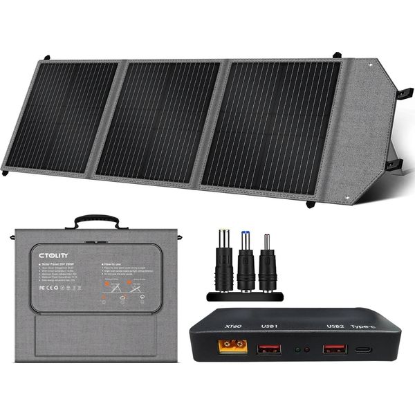 Pannello Solare, Portatile, Design Pieghevole, SP100N, 20,8 V, 100 W-image