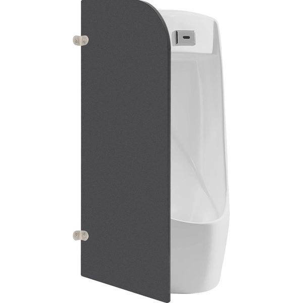 Parete Divisoria Per Orinatoio Montata A Parete, 40X90 Cm, Laminato Fenolico Ad Alta Densità, Montaggio A Parete, Stile Moderno, Acciaio Inossidabile 304-image