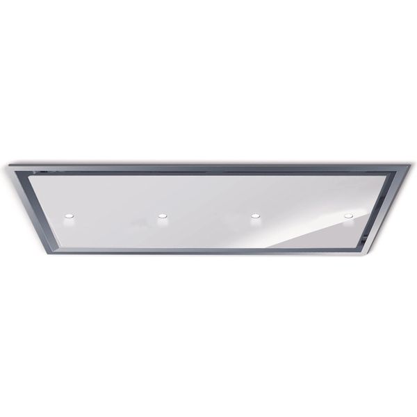 Cappa Gea Flat Cm 120X60 - Inox/Vetro Bianco Spot Light - 800 M3/H-image