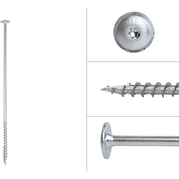 Viti A Testa Cilindrica Zincate 10 X 360 Mm Torx 40 - Confezione Da 25 Pezzi-image