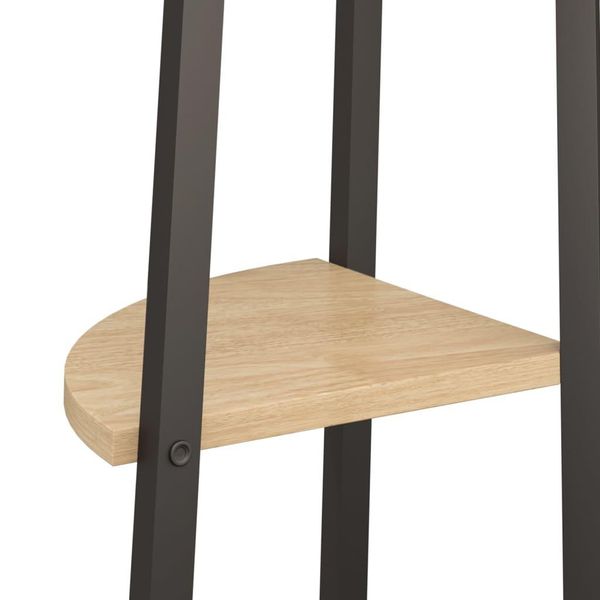 Syfax™ Scaffale Angolare 5 Livelli Marrone Chiaro Nero 45,5X31,5X180Cm-image