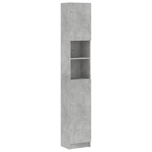 Syfax™ Mobile Da Bagno Grigio Cemento 32X25,5X190 Cm Legno Ingegnerizzato-image