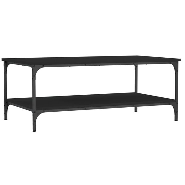 Syfax™ Tavolino Da Salotto Nero 100X55X40 Cm In Legno Multistrato-image