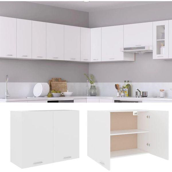 Syfax™ Mobile Pensile “Lyon” Bianco 80X31X60 Cm In Legno Multistrato-image