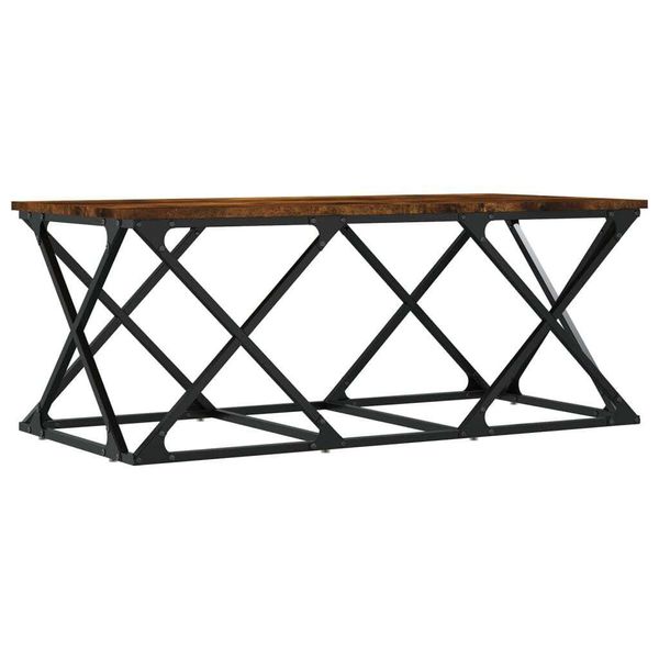 Syfax™ Tavolino Da Salotto Rovere Fumo 100X49X40 Cm Legno Multistrato-image