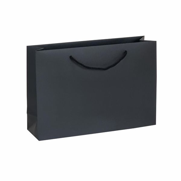 Borsa Di Carta 38 X 10 X 35 Cm, 100 Pz. Nera Premium Awih-image