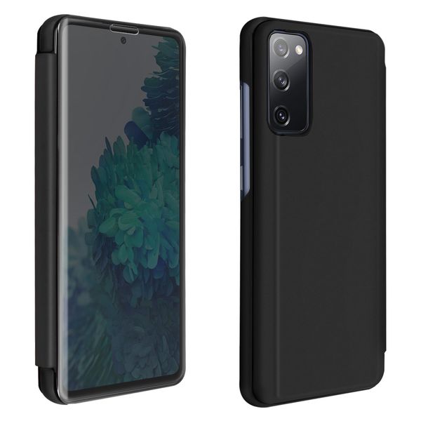 Avizar, Samsung Galaxy S20 Fe View Cover Con Effetto Specchio E Funzione Stand, Nero-image