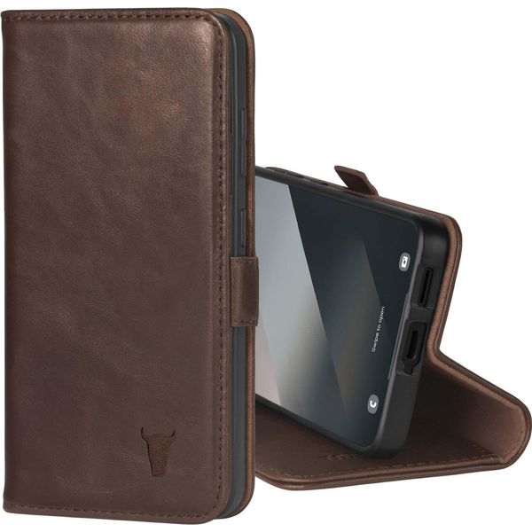 Torro Custodia In Pelle Per Galaxy S25 (Con Funzione Stand) - Marrone Scuro-image
