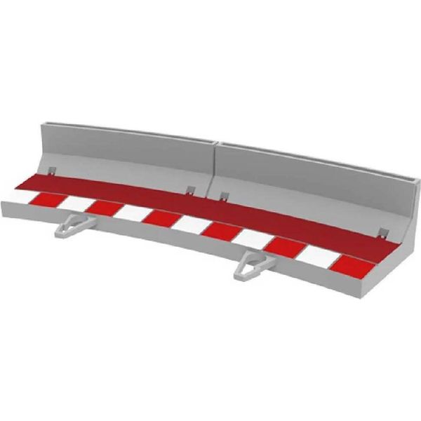 Scalextric Recinzione Curva Per Esterni 4 Unità Rosso Rosso Taglia Unica-image