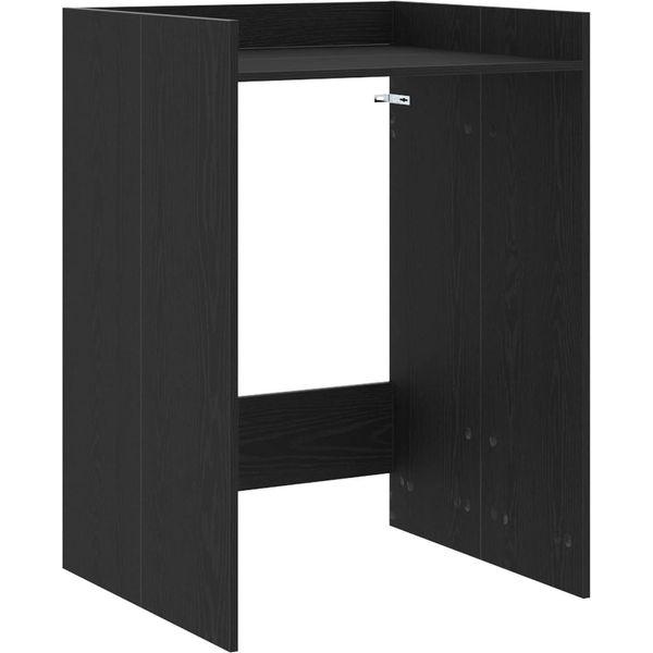 Syfax™ Mobiletto Per Lavatrice Rovere Nero 67,5 X 62 X 97 Cm-image