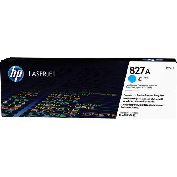 Hp 827A Cyan Original Laserjet Toner Cartridge Cartuccia Toner 1 Pz-image