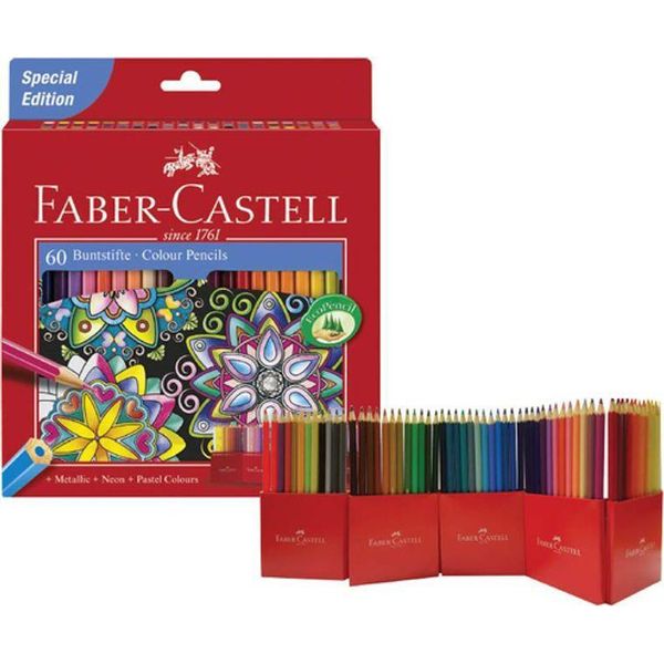 Faber Castell FC-111260 Kleurpotlood Faber-Castell Castle Zeskantig Karton Etui 60 Stuks-image