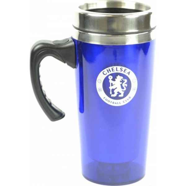 Tazza Da Viaggio Ufficiale Del Chelsea Fc BS257 (Taglia Unica) (Colore Blu/Argento)-image