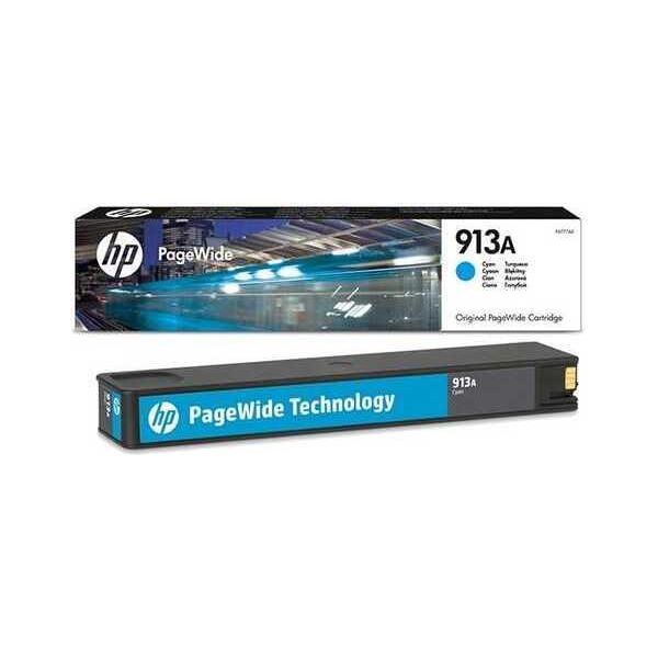 Hp Cartuccia Ciano Originale 913A Pagewide - Resa Standard - Inchiostro A Base Di Pigmento - 37 Ml - 3000 Pagine - 1 Pz-image