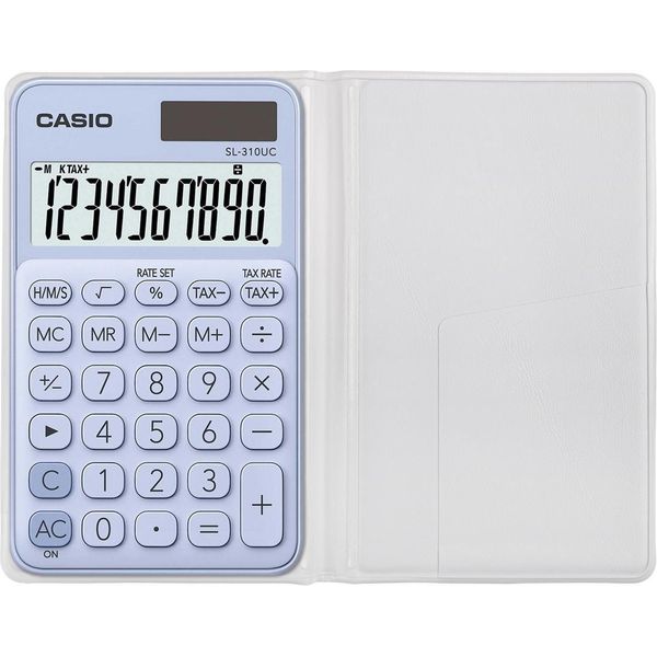 Casio® SL-310UC-BK Calcolatrice Tascabile SL-310 - Alimentazione A Energia Solare/Batteria, 10 Cifre, Display Lc, Nero-image
