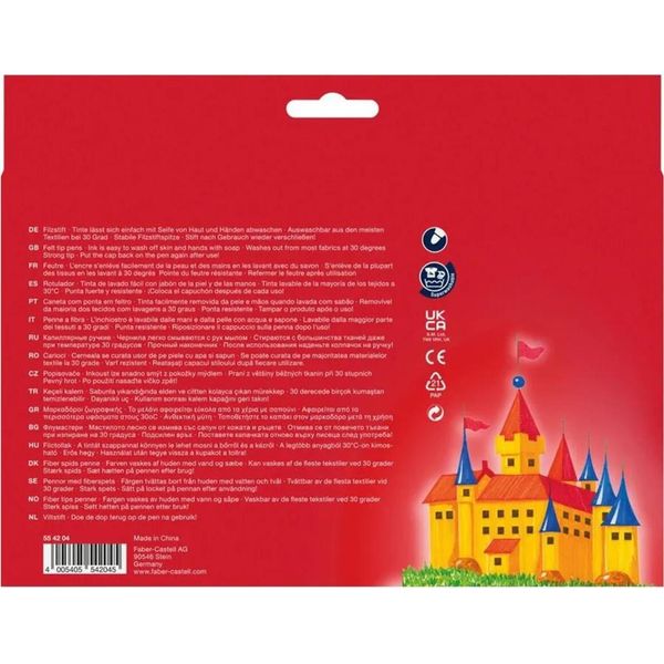 Faber-Castell 554204 Penne In Fibra FABER-CASTELL Castle, Confezione Da 50 Pezzi-image