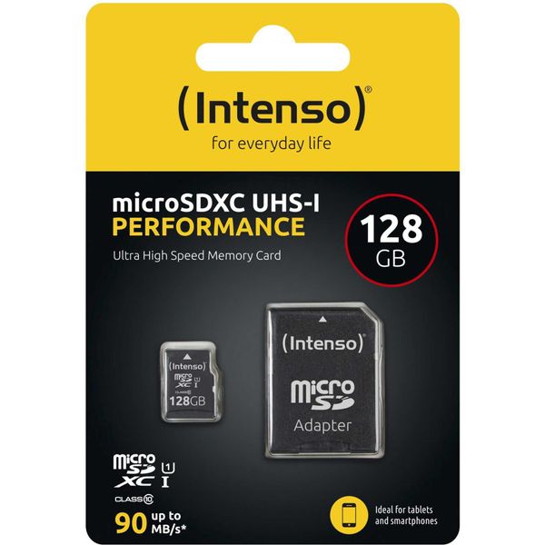 Intenso - Scheda Di Memoria Flash (Adattatore Sd Incluso) - 128 Gb - UHS-I U1 / Class10 - Microsdxc UHS-I-image