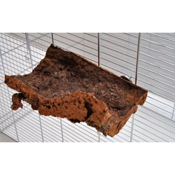Tavoletta Di Sughero Di 15X10 Cm Per Far Sgranocchiare E Giocare I Pappagallini E I Cacatuai-image