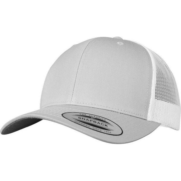 Flexfit - Cappello Trucker "Retro"" Per Uomo/Donna Unisex RW8984 (Taglia Unica) (Argento/Bianco)"-image