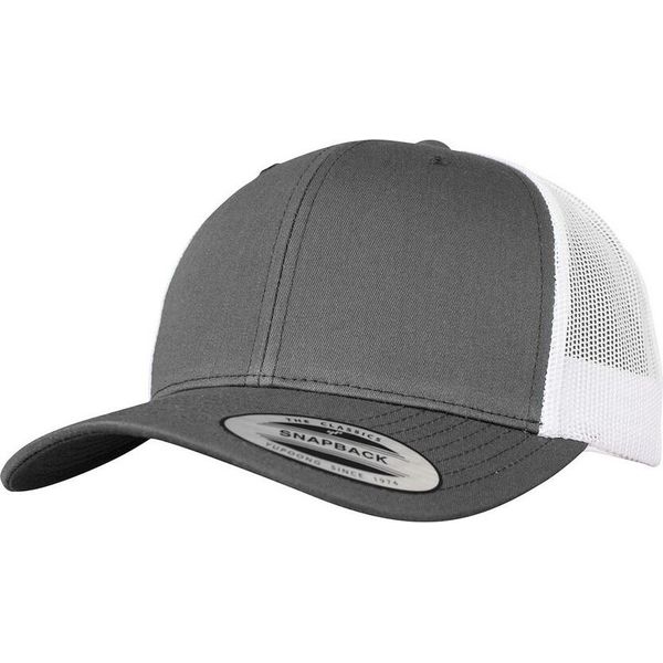 Flexfit - Cappello Trucker "Retro"" Per Uomo/Donna Unisex RW8984 (Taglia Unica) (Grigio Scuro/Bianco)"-image