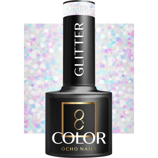 Ocho Nails Smalto Ibrido Glitter G01 -5 G-image