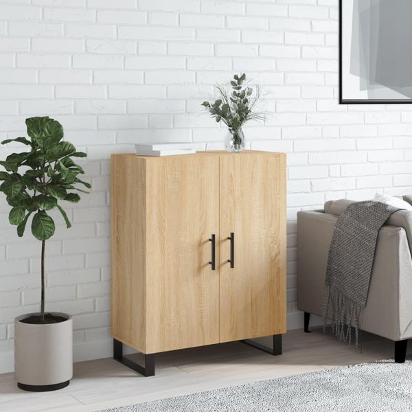 The Living Store Credenza Rovere Sonoma 69,5X34X90 Cm Materiale In Legno-image