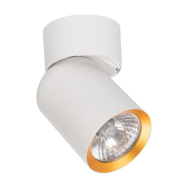Spot Mobile A Soffitto Bianco Con Interno Oro 1Xgu10 10W Andy Milagro-image