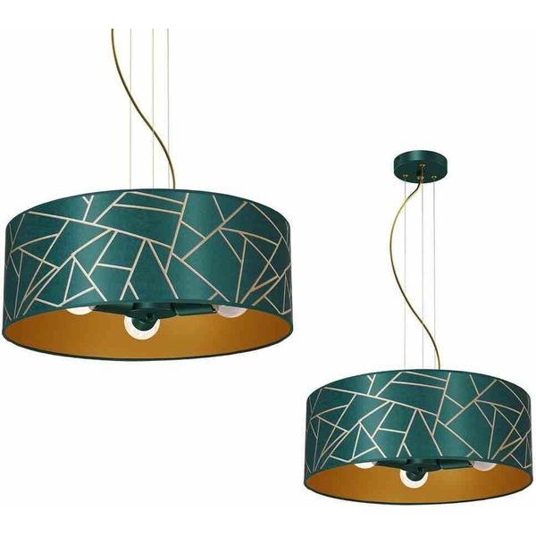 Milagro Ziggy MLP7580 Oro / Verde Bottiglia Lampadario A Sospensione-image