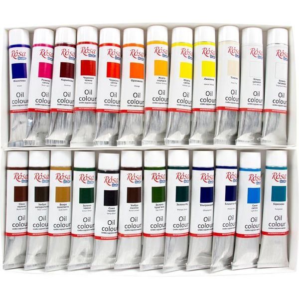 Rosa Studio Set Di Colori Ad Olio - 24 Colori Per Pittura Per Bambini E Artisti-image