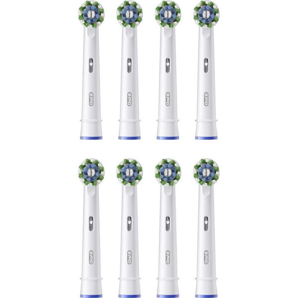 Oral-B | Testine Di Ricambio Per Spazzolino | EB50RX-8 Cross Action Pro | Testine | Per Adulti | Numero Di Testine Incluse 8 | Bianco-image