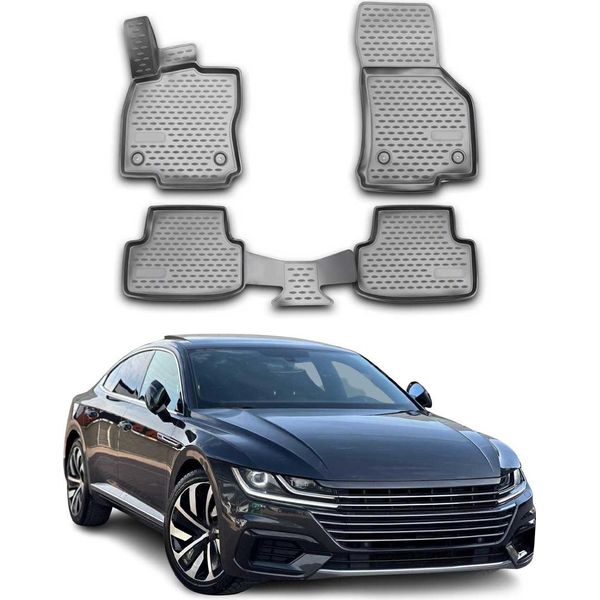 2017-2025 Vw Arteon Tappetini Tpe Grigio 4 Pz-image