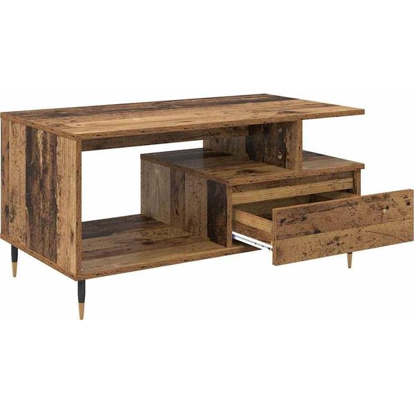 Syfax™ Tavolino Da Salotto Con Cassetto Legno Vecchio 90 X 49 X 45 Cm-image