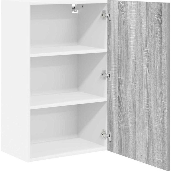 Syfax™ Armadio Pensile Grigio Sonoma E Bianco 50 X 31 X 80 Cm-image