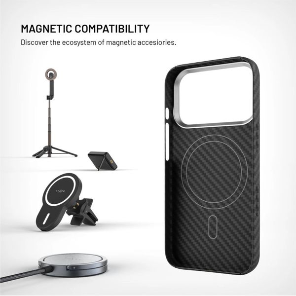 Fixed Fixed Magvelar | Back Cover | Apple | Iphone 17 Pro | Aramid | Black | Magsafe Support-image