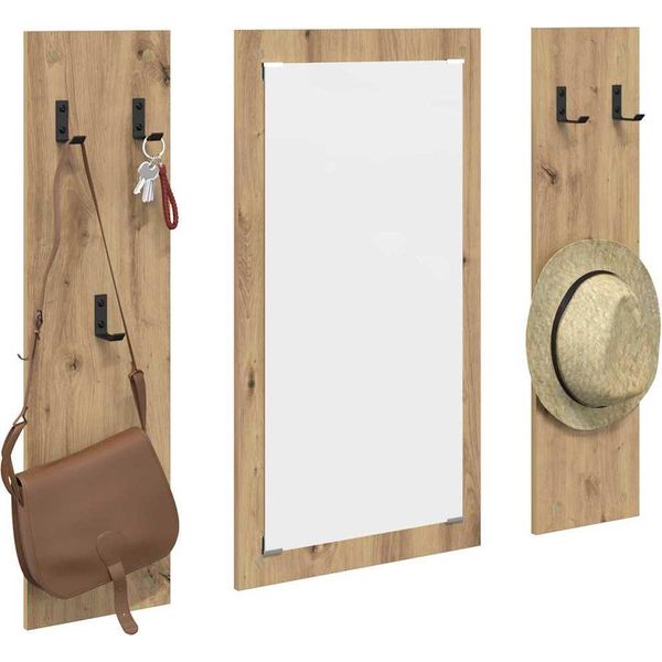 Syfax™ Appendiabiti A Muro Rovere Artigianale 96 X 1,5 X 90 Cm-image