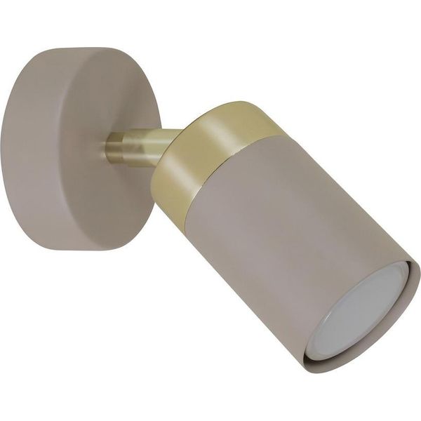 Moderna Lampada Da Parete In Cashmere Con Elemento Mobile Dorato 1Xgu10 10W Joker Milagro-image