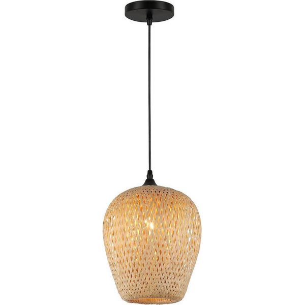 Lampada A Sospensione Alma 1 E27 Nera Di Milagro-image