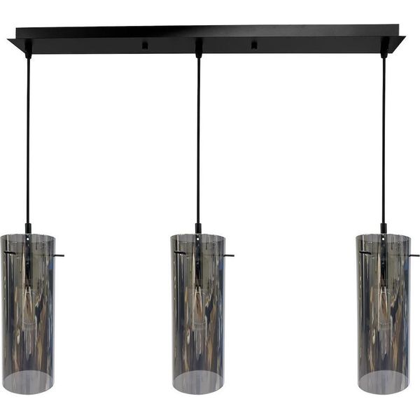 Lampada A Sospensione Padova 3 E27 Nero Milagro ML1073-image