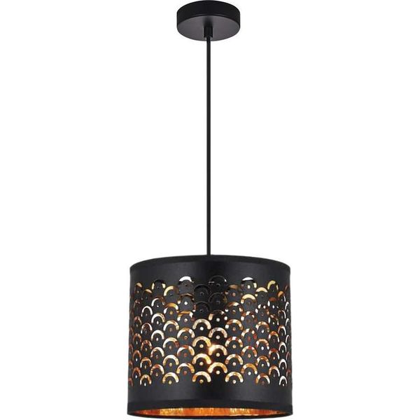 Lampada A Sospensione Morgan Nero/Oro E27 – Milagro ML1800-image