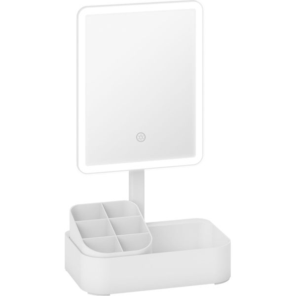 Specchio Per Il Trucco Con Illuminazione Specchio Per Il Trucco Ricaricabile A Led Ruotabile Di 180° Con 2 Modalità Di Illuminazione, Bianco-image